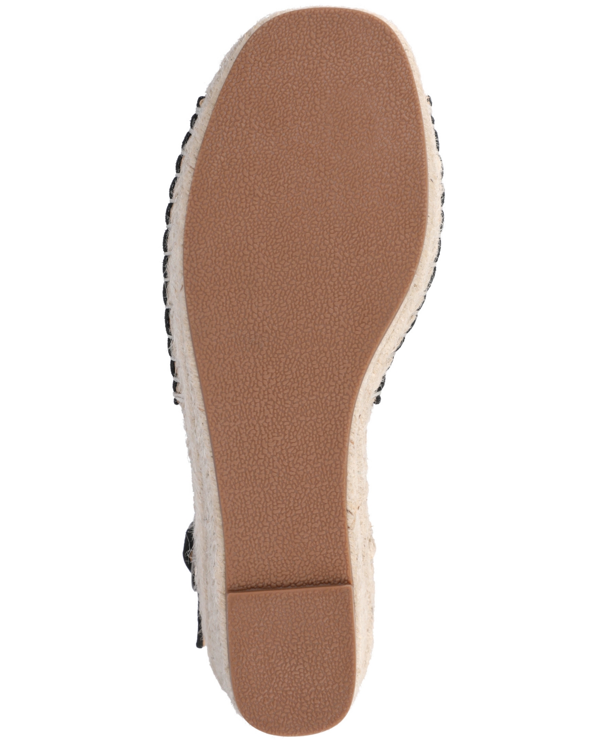 JOURNEE COLLECTION WOMEN'S CRISIE PEEP TOE ESPADRILLE WEDGE SANDALS 
