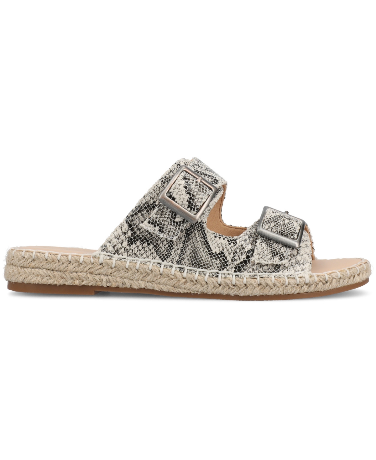 Journee Collection Women's Tresah Double Strap Espadrille Sandals In Snake