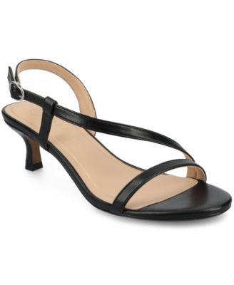 Women's Jemry Asymmetrical Strap Kitten Heel Strap Dress Sandals