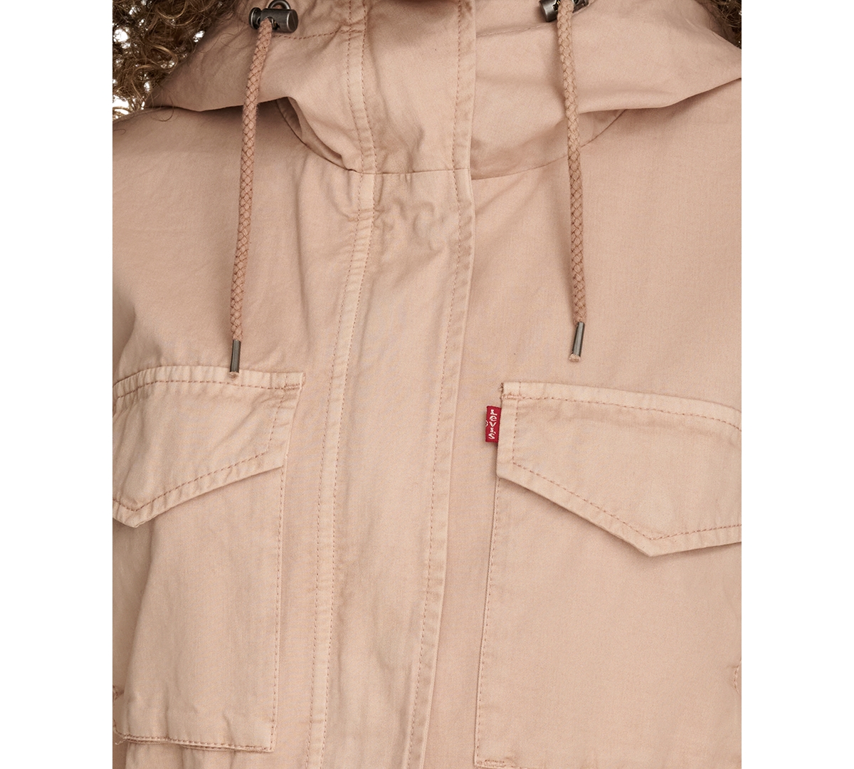 Levi's Women's Lightweight Washed Cotton Military Jacket In Light Pink