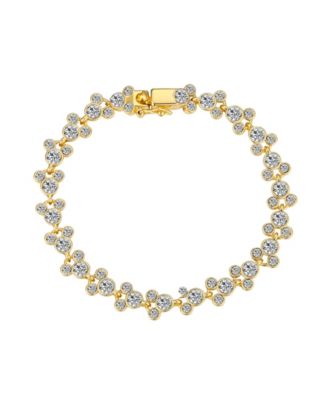 Crystal Multi Color Station Mickey Mouse Tennis Bracelet
