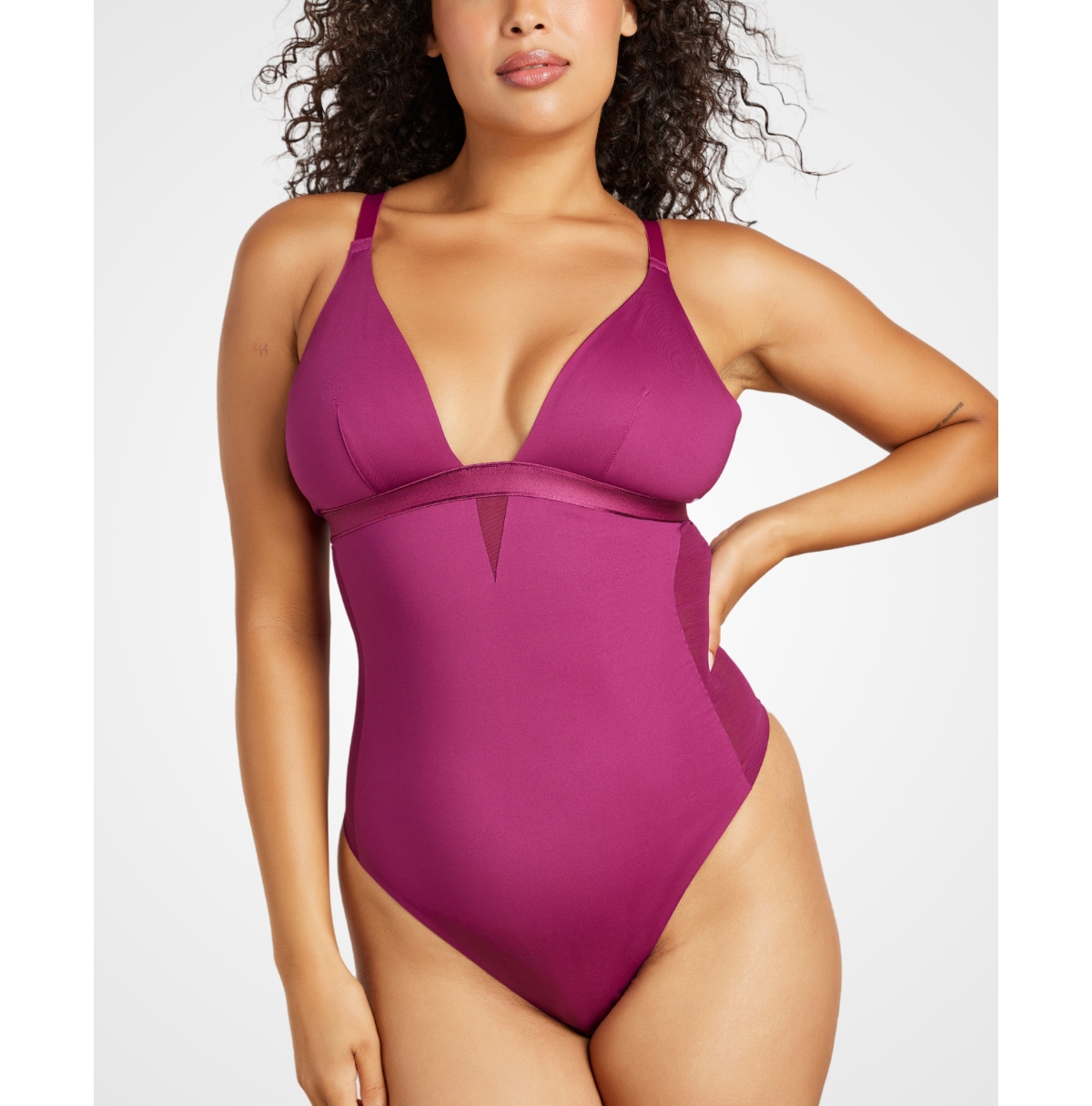 Women's Silky Smooth Shaping Bodysuit - Plum