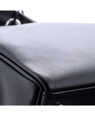 Pre-Owned Hermes Kelly 25 Handbag Black Swift with Palladium Hardware