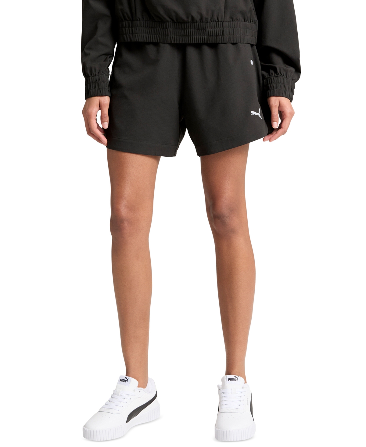 Puma Essential Pintuck Shorts In  Black