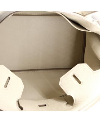 Pre-Owned Hermes Birkin 30 Handbag Light Epsom with Palladium Hardware