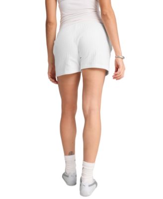 Women's Essential Solid-Color Pointelle 4" Shorts