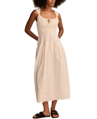 Lucky Brand - Women's Cotton Eyelet Midi Dress