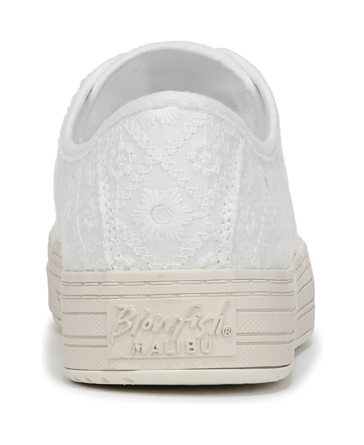 Shop Blowfish Malibu Women's Super Smile 2 Lace Up Platform Sneakers In White Fabric