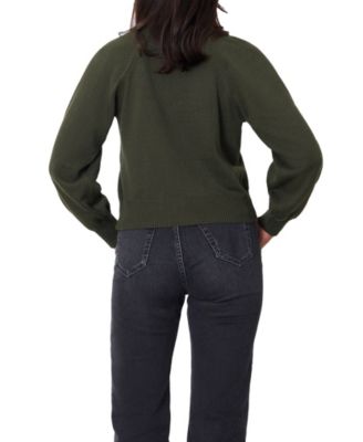 Women s Cotton Greta Cardigan in Forest Green