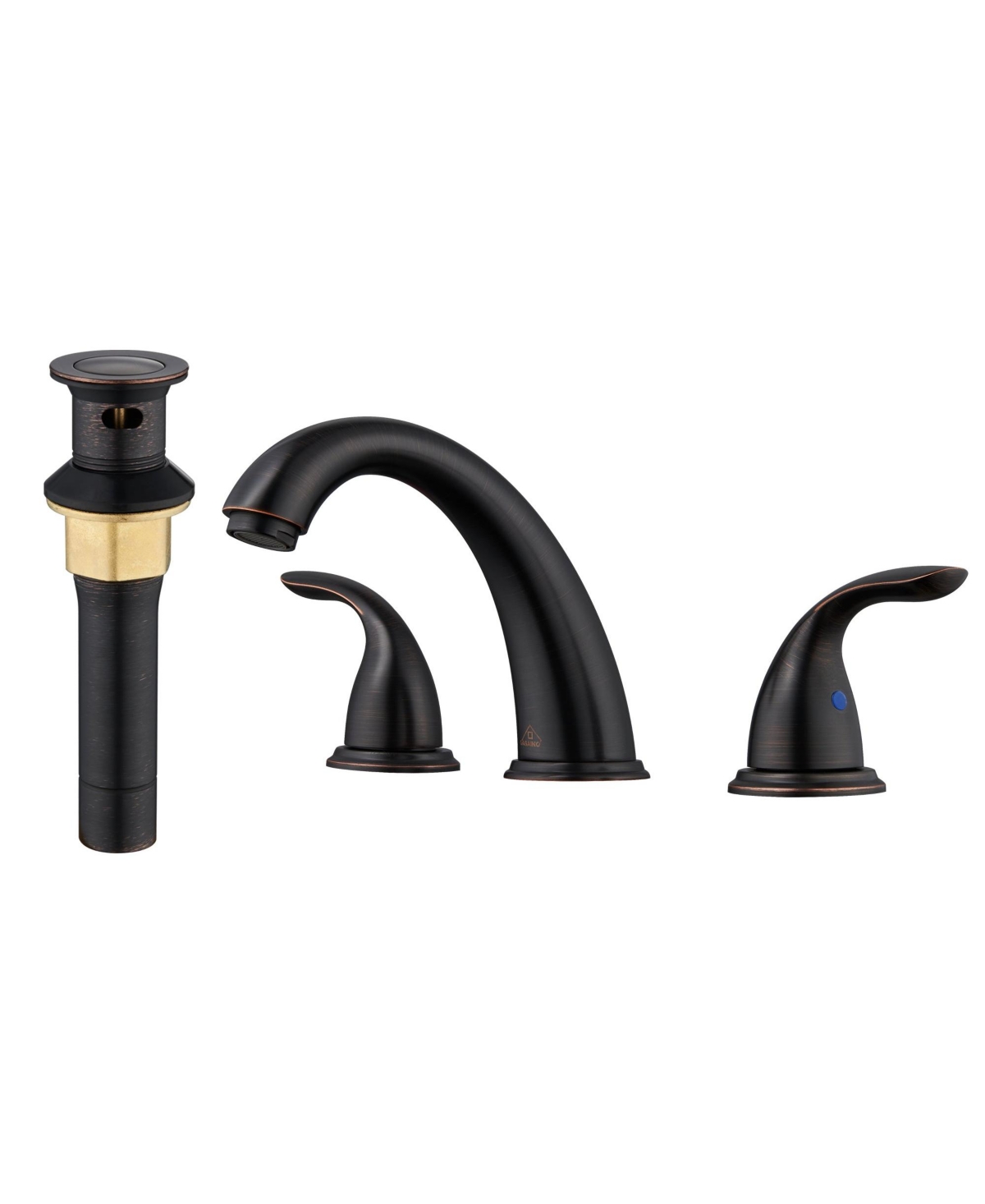 2 Handle Bathroom Sink Faucet - 4 Inch Centerset Faucet Bathroom 2 or 3 Hole Lavatory Faucet Bathroom Vanity Sink Faucets with Pop-up Drain Assembly B