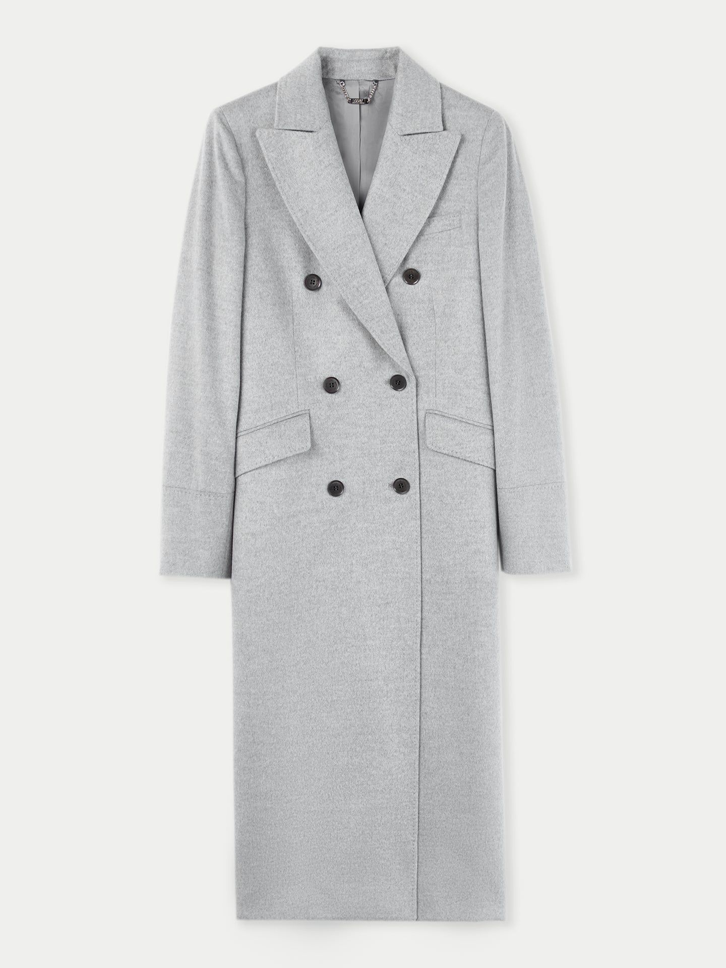 Женское пальто Gobi Cashmere Cashmere Peak Lapel Long, цвет: Серый угольный — фото 1