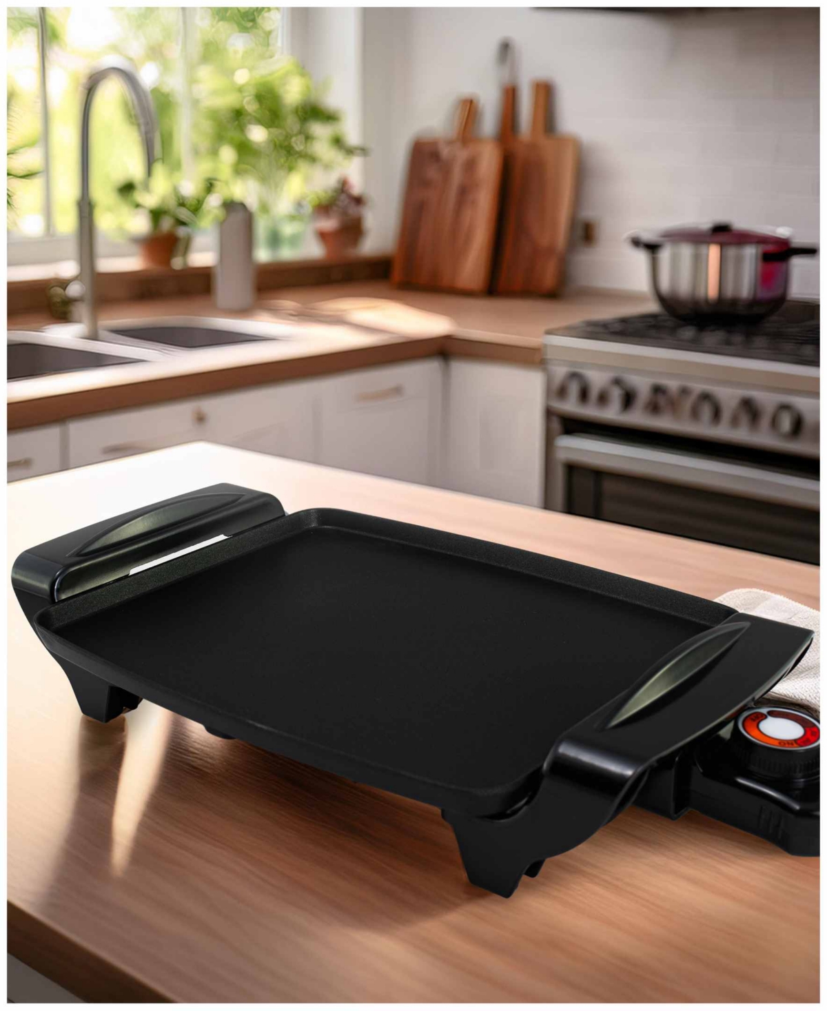 Elite Cuisine Mini Griddle In Black
