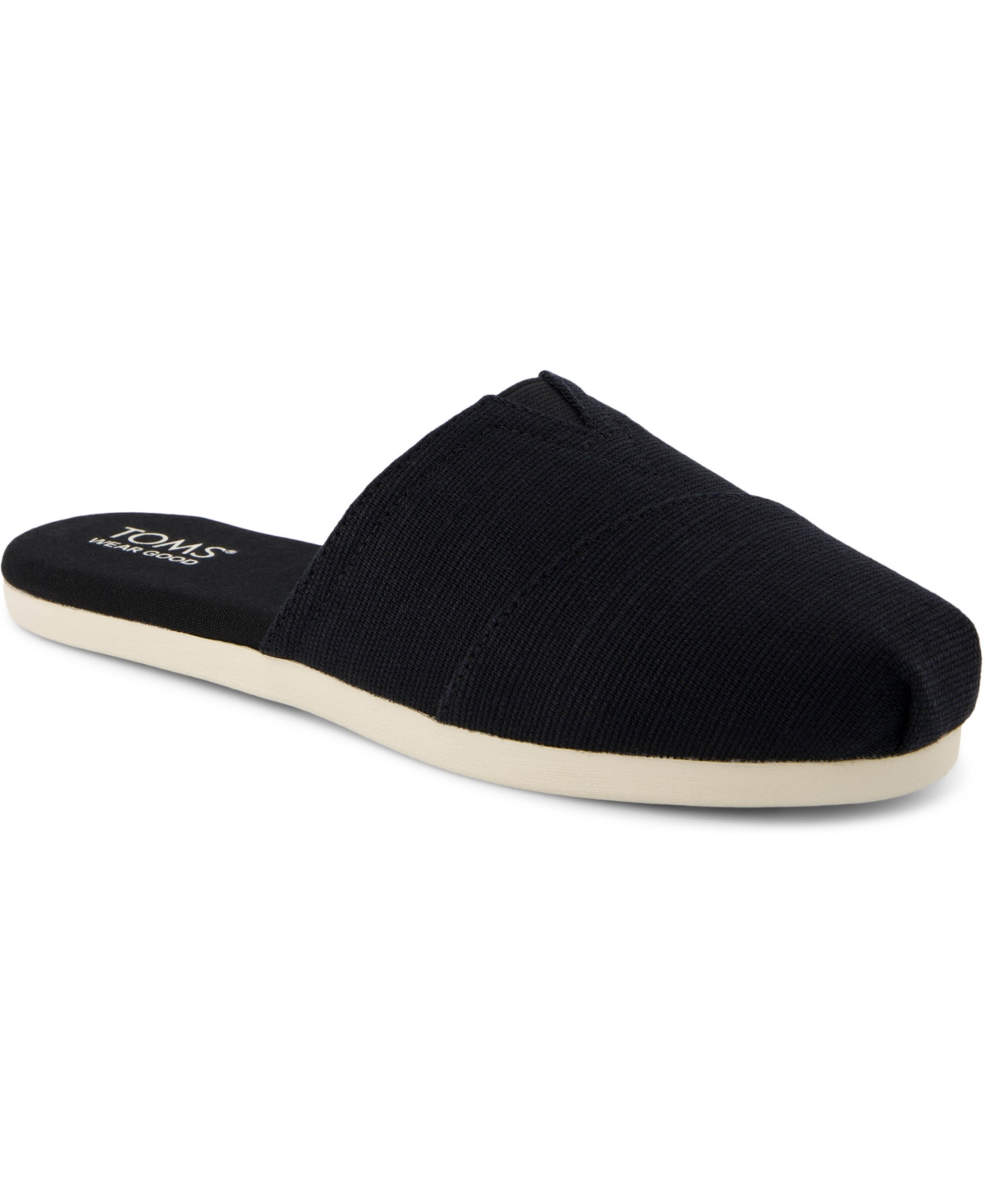 Toms Women's Alpargata Espadrille Slip-on Mules In Black Heritage Canvas