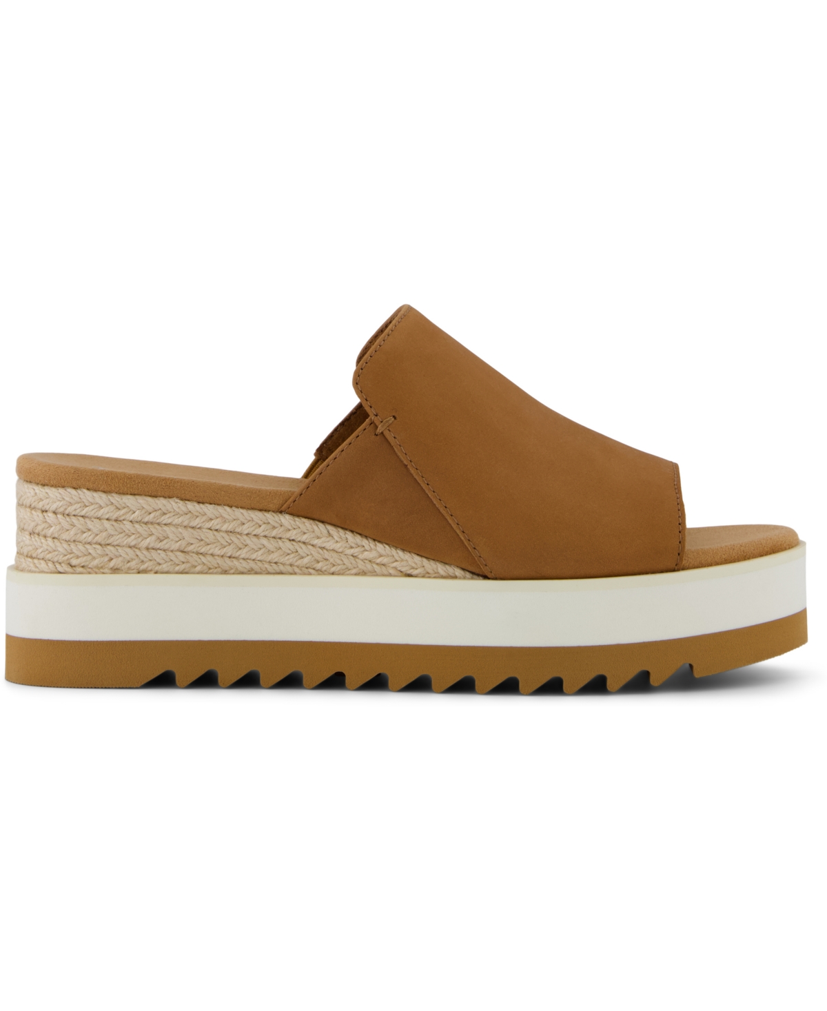 Shop Toms Women's Diana Slip-on Wedge Sandals In Brown Sugar Leather