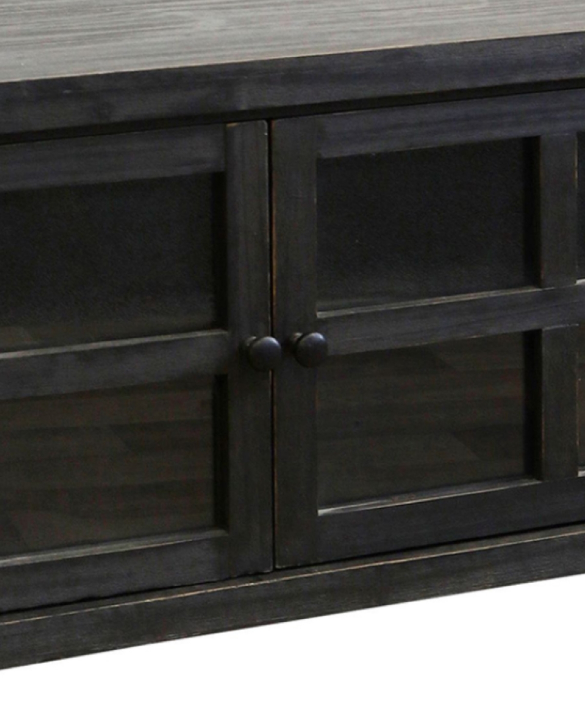 Stylecraft Home Collection 15.5" Oren Antique Mirrored Door Transitional Media Cabinet In Black