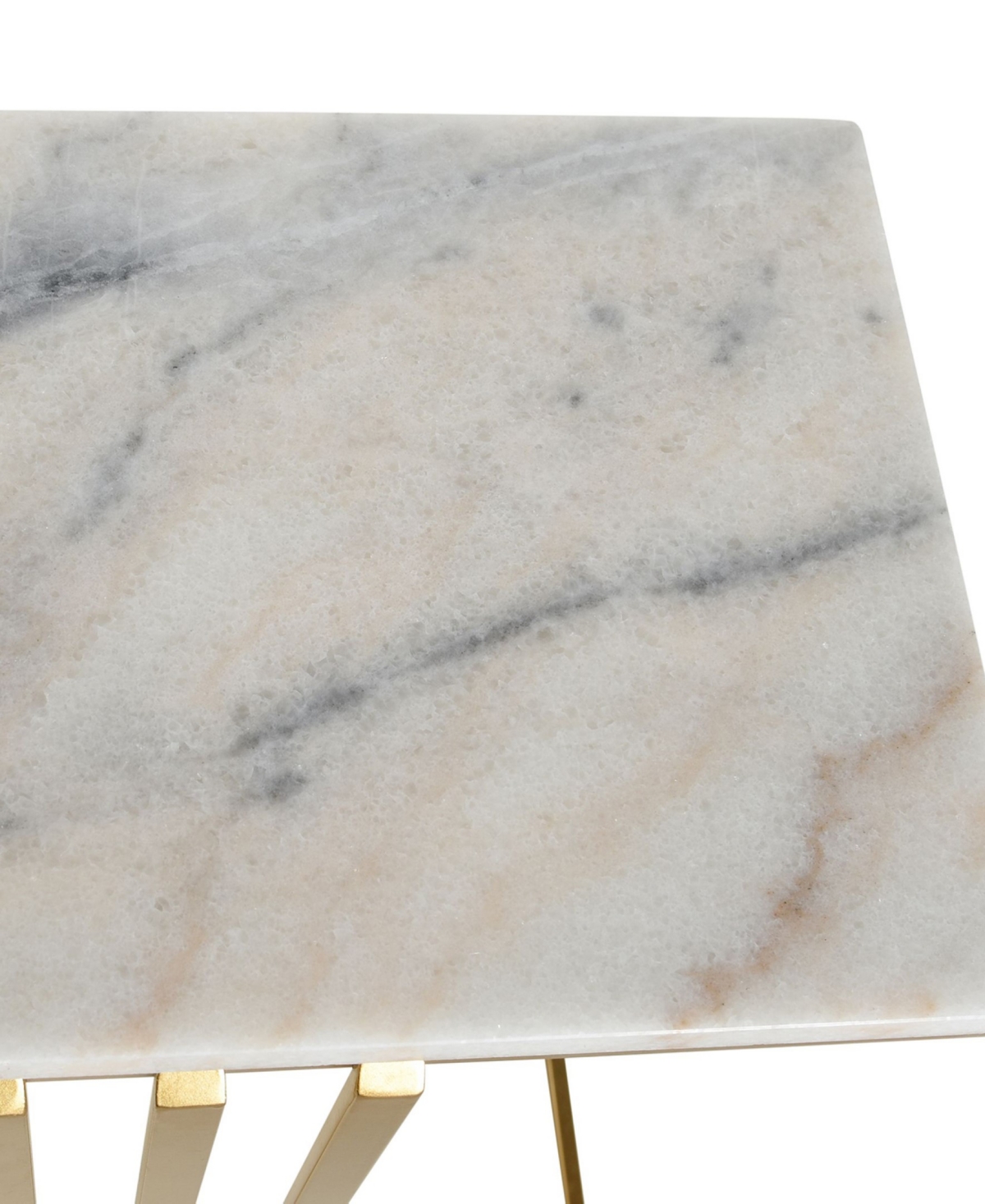 Stylecraft Home Collection 2-pc. Marble Angie Glam Table In Antique Gold