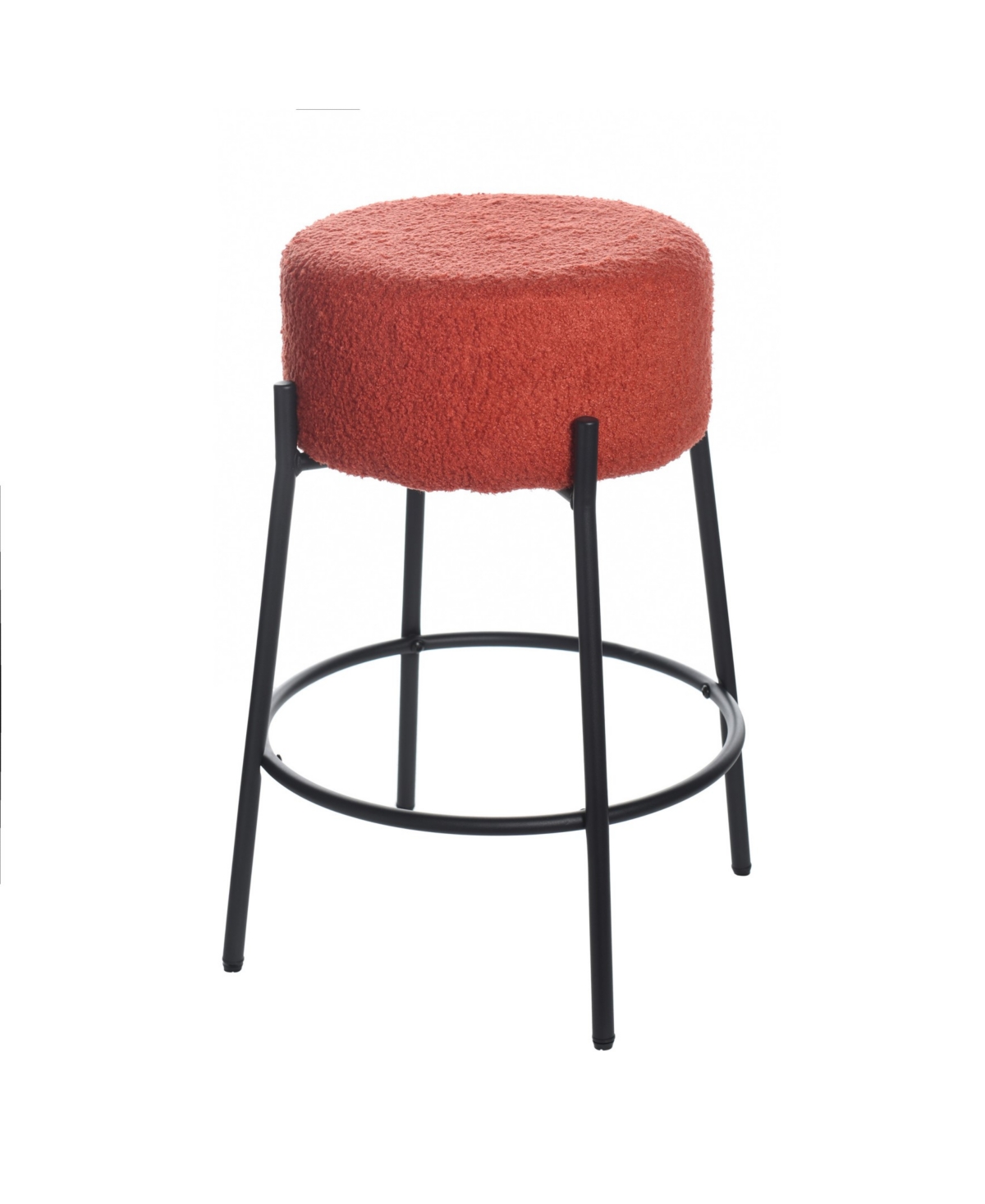 STYLECRAFT HOME COLLECTION 26" SOLOIST BOUCLE UPHOLSTERED MINIMALIST COUNTER STOOL 