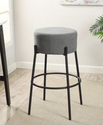 29" Soloist Boucle Upholstered Minimalist Bar Stool