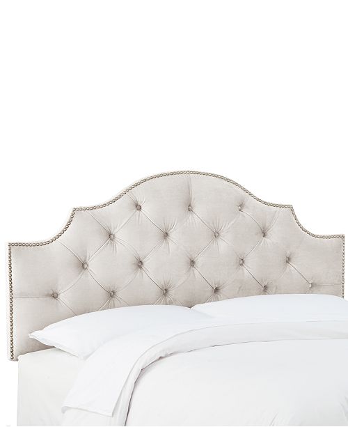Blush Brass Hillsboro Full Tufted Headboard Quick Ship