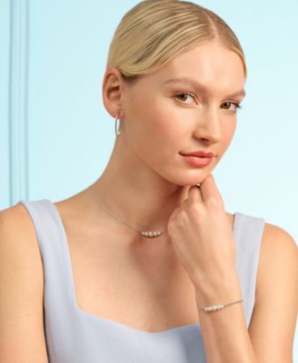 Cultivated Pearls and Beads Silver Tone Bracelet