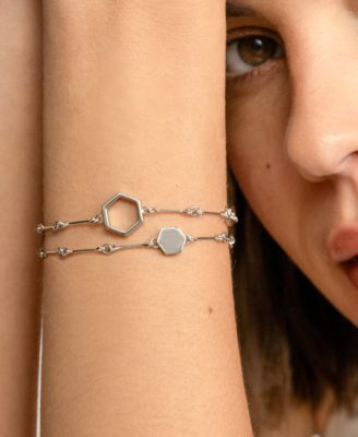 Honeycomb Classic Silver Tone Bracelet