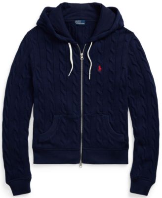 売れ筋商品|||ラルフローレン パーカー・スウェットシャツ アウター レディース Women's Cable-Knit Cotton Full-Zip Hoodie Sweater White Cable-Knit Cotton Full-Zip Hoodie for Women | Ralph Lauren® PA