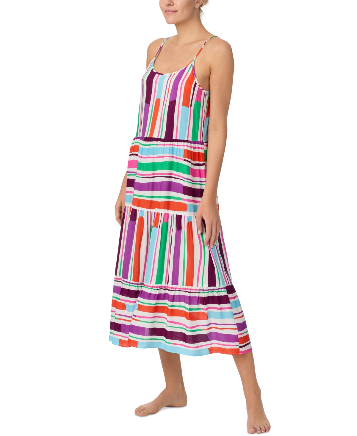 Sanctuary Women's Printed Tiered Midi Nightgown In Multi