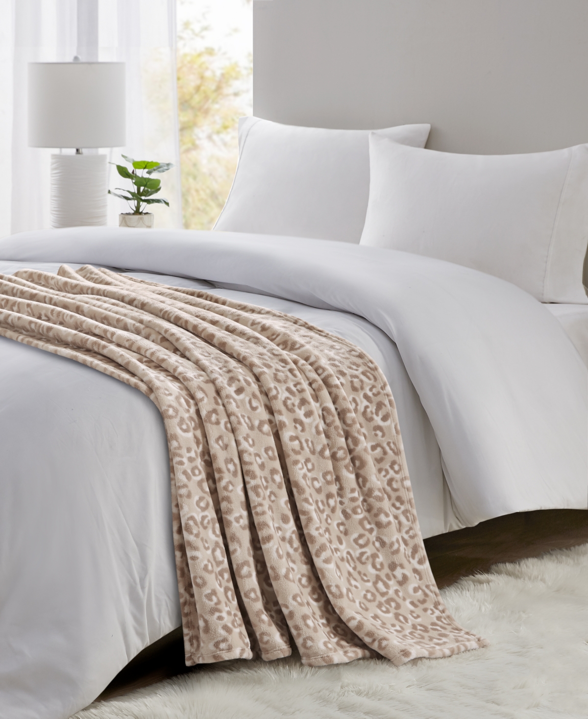 Premier Comfort Cozy Plush Printed Throw, 50" X 70", Exclusively At Macy's In Cheetah