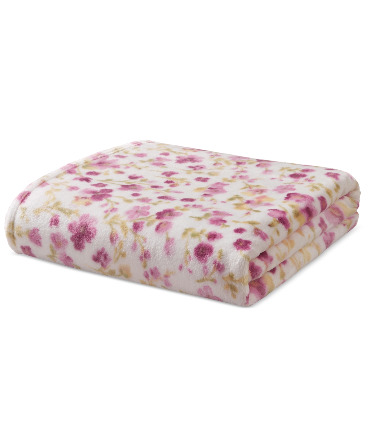 Premier Comfort Cozy Plush Printed Throw, 50" X 70", Exclusively At Macy's In Pink Floral