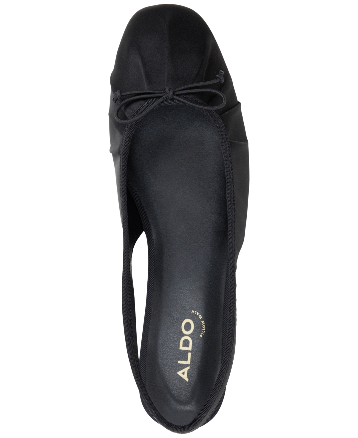 Shop Aldo Women's Arlet Slingback Flats In Black Satin