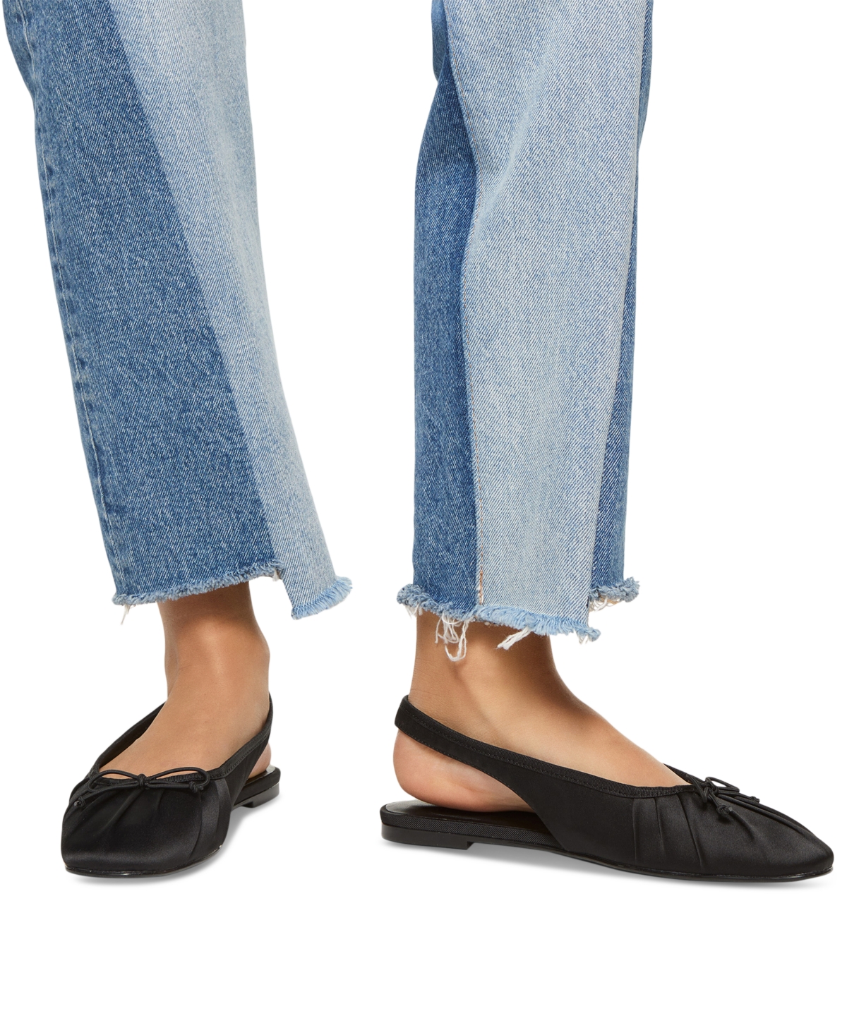 Shop Aldo Women's Arlet Slingback Flats In Black Satin