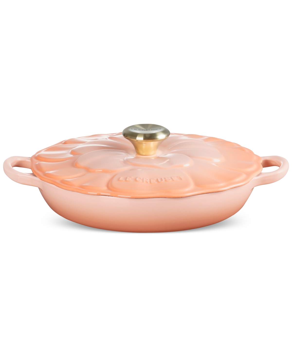 Le Creuset Enameled Cast Signature 2.25 Qt. Petal Braiser In Peche