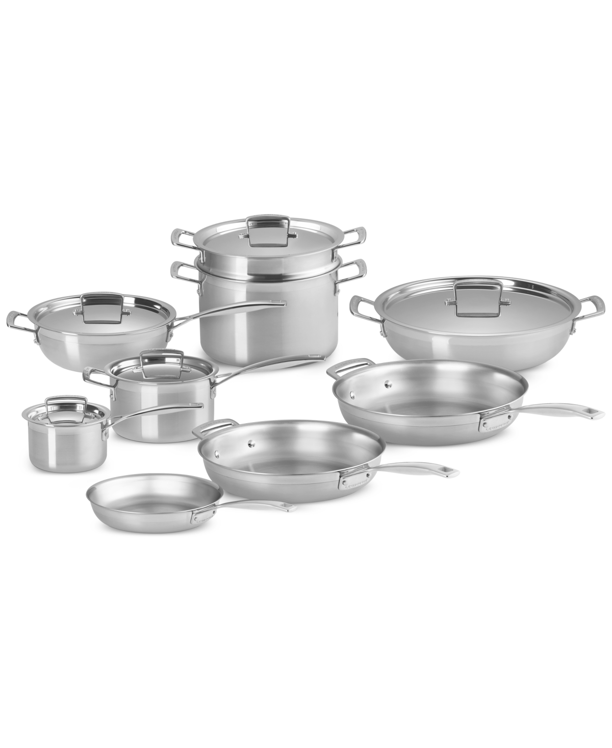 Le Creuset Classic Stainless Steel 13-pc. Cookware Set In Stainless Steel