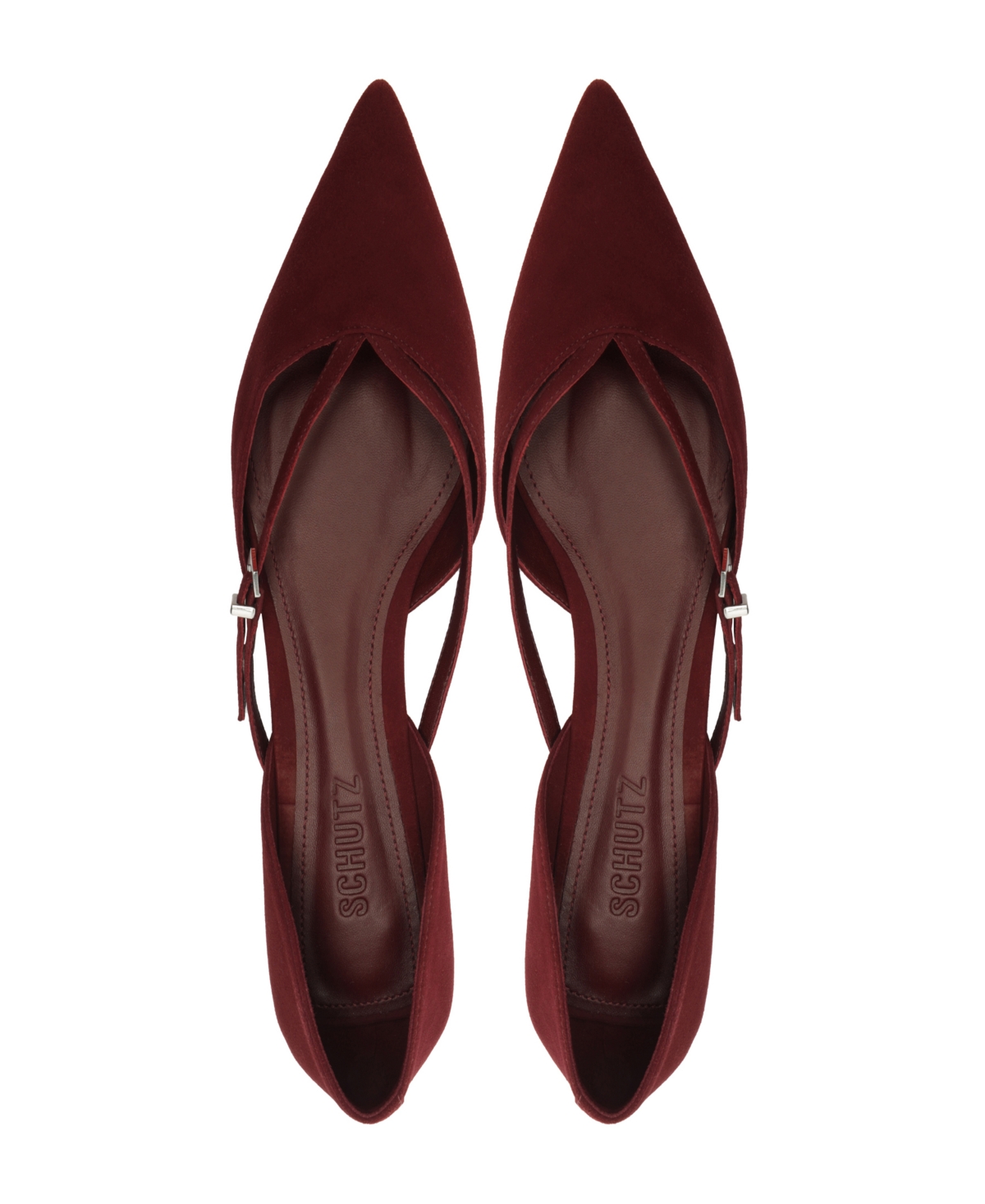 SCHUTZ WOMEN'S RUE BUCKLE POINTED TOE FLATS 