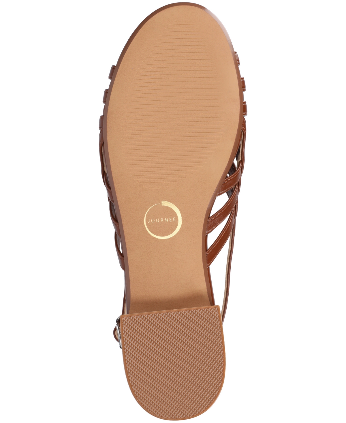 Shop Journee Collection Women's Cassandra Woven Slingback Flat Sandals In Brown