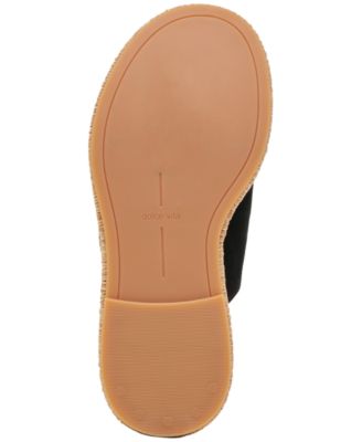 Women's Witny Double-Buckle Raffia Platform Footbed Sandals