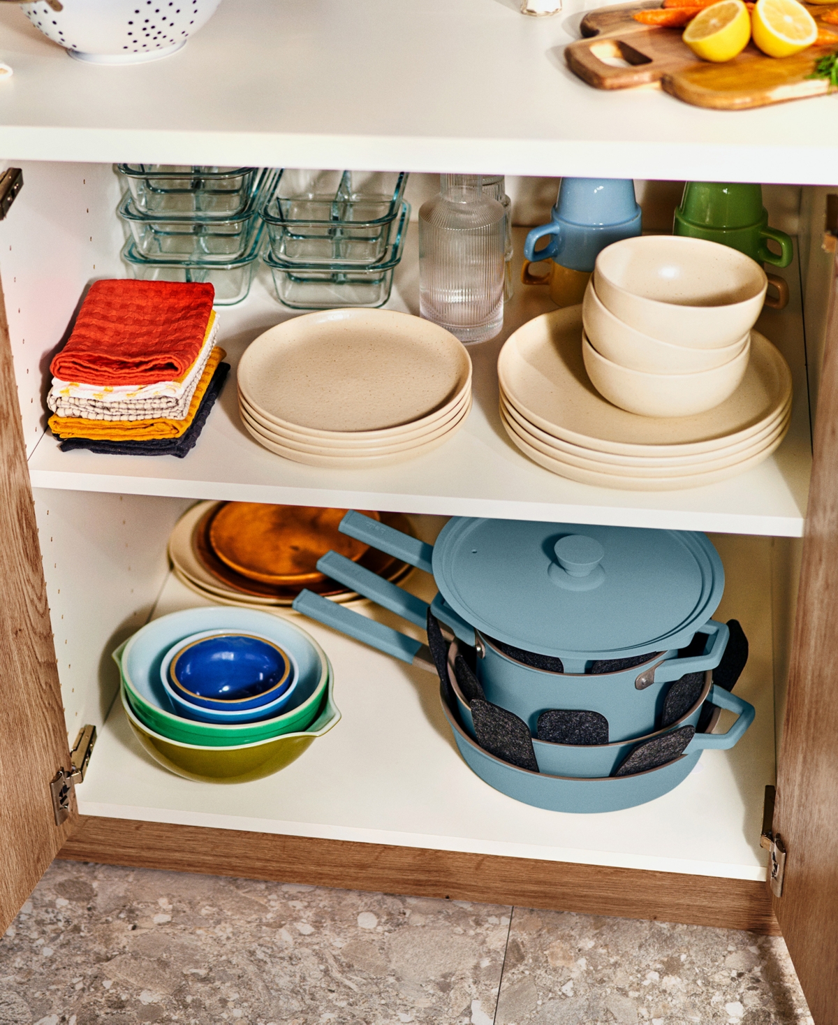 BELLA 9-PIECE STORE MORE NONSTICK CERAMIC COOKWARE SET 