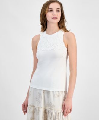Jones New York - Women's Cutaway Appliqu&eacute; Tank Top