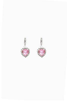 Earrings With Red Heart Pendant 15 - Pink 42$