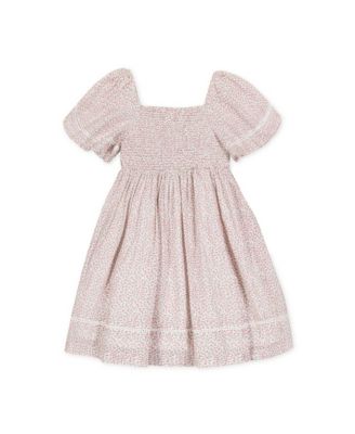 Toddler Girls Smocked Bell Sleeve Dress
