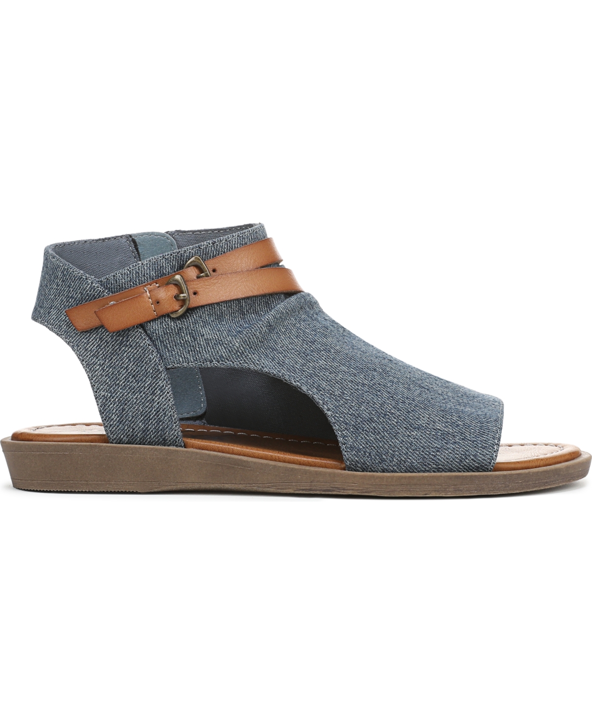 Blowfish Malibu Denver Sandal In Blue Denim Fabric