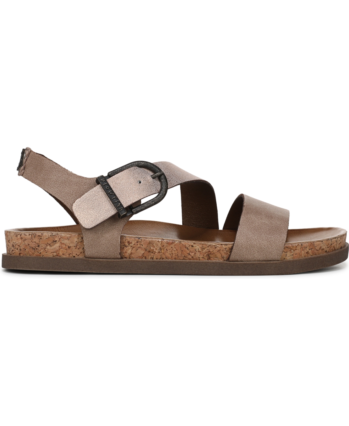 Shop Blowfish Malibu Women's Lance Strappy Open Round Toe Platform Sandals In Oak Faux Leather