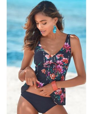 Women's Floral Underwire Tankini Swimsuit Top