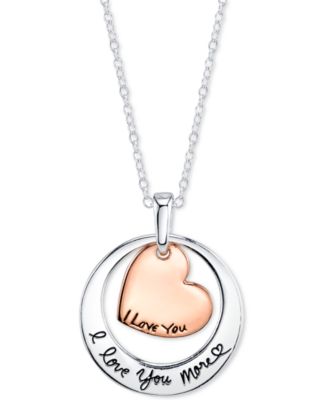 love you more jewelry silver