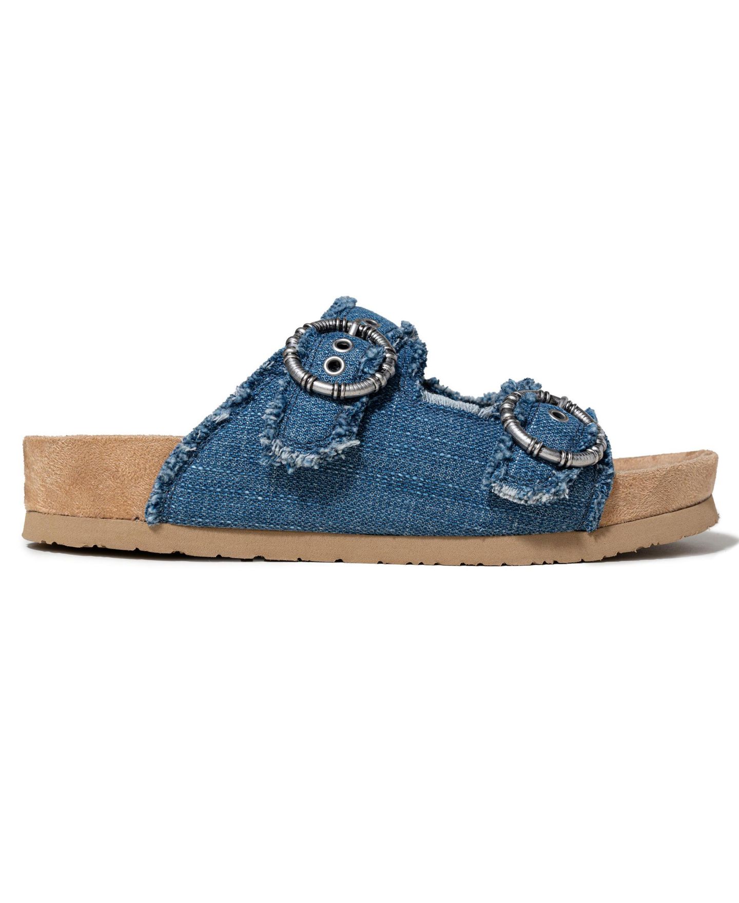 Женские сандалии Minnetonka Georgine Buckle Slide, цвет: Синий джинсовый — фото 4