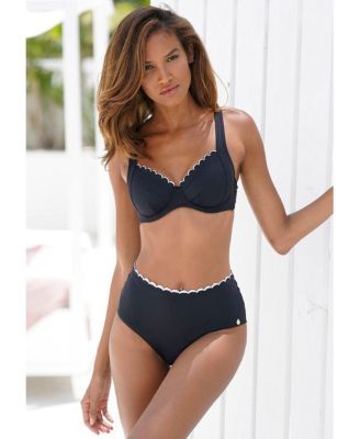 Women's Scalloped Underwire Bikini Swimsuit Top Bra Sizing