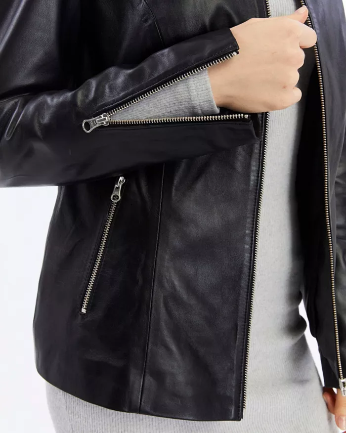 Women's Genuine Leather Jacket - thumbnail 6