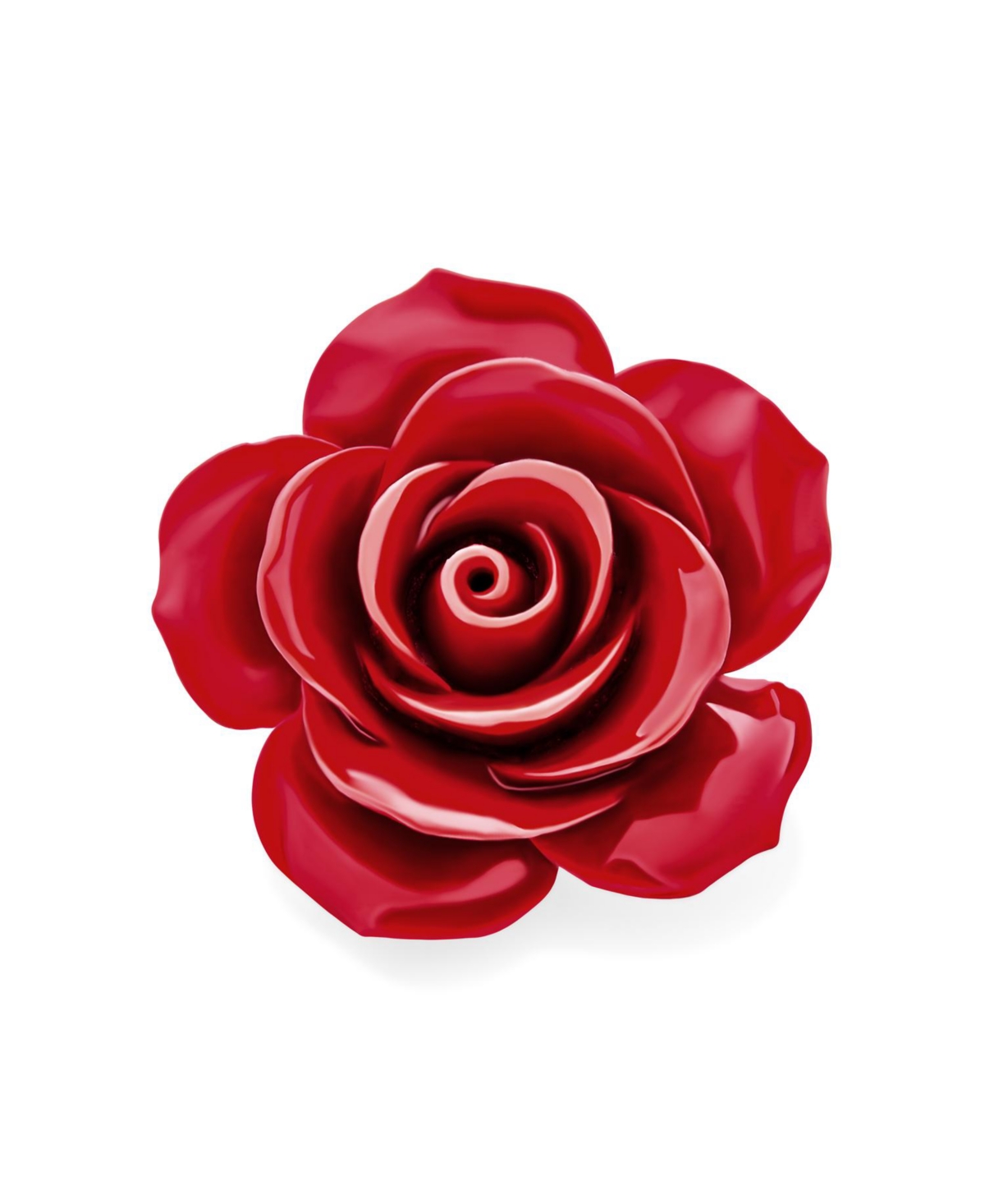 Romantic Floral Blooming 3D Carved Rose Brooche Pin in Pink Blue Black White Red - Blue