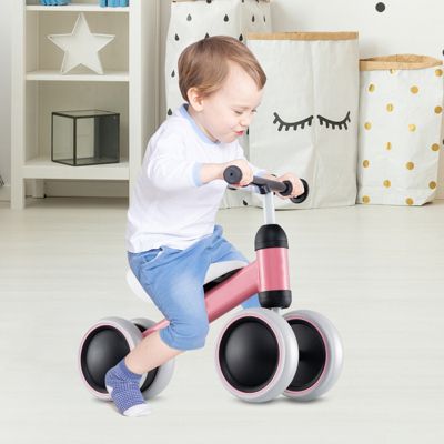 Toddler 4 Wheel Balance Bike No Pedal for Boys and Girls Training Bicycle