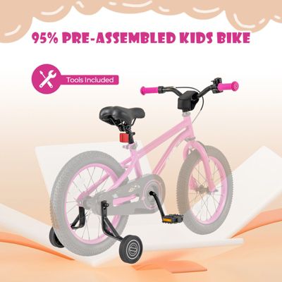 Kids Bike Sport Bicycle for 4-7 Years Old with Adjustable Seat, Reflectors, and Training Wheels for a Safe and Fun Ride